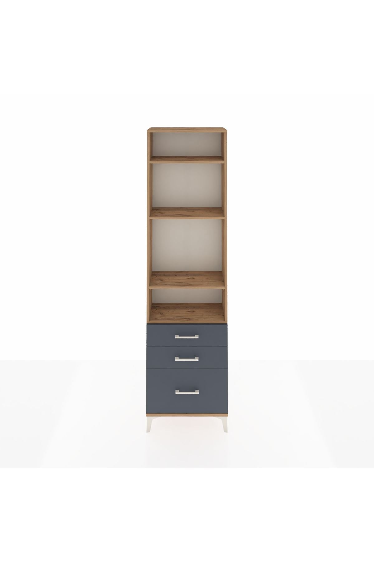Arges Dolap 4 Raflı 3 Çekmeceli 60x30x221 - S29M033V8A