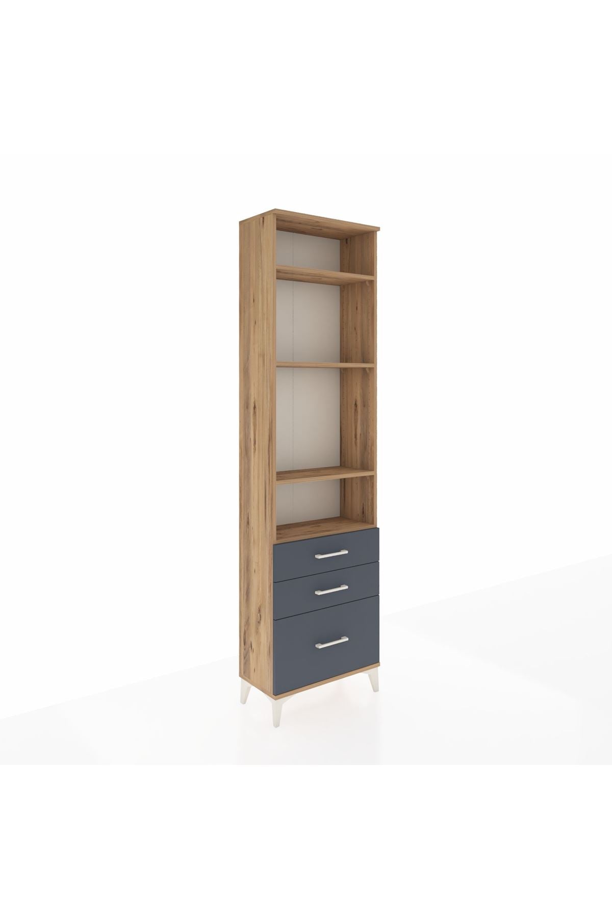 Arges Dolap 4 Raflı 3 Çekmeceli 60x30x221 - S29M033V8A