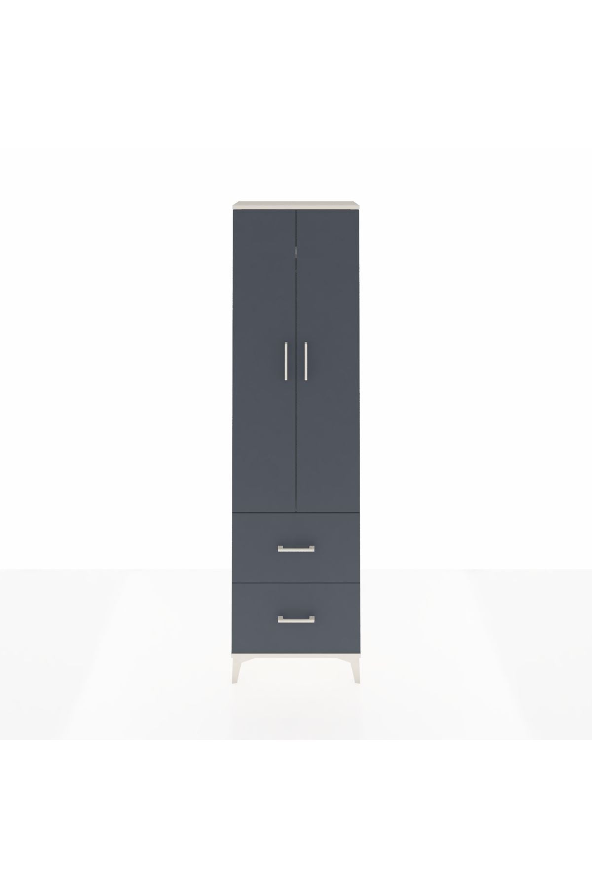 Arges Dolap 2 Raflı 2 Çekmeceli Tek Askılı 60x30x221 - S29M034V2A
