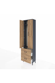 Arges Dolap 2 Raflı 2 Çekmeceli Tek Askılı 60x30x221 - S29M034V6A