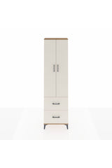 Arges Dolap 2 Raflı 2 Çekmeceli Tek Askılı 60x30x221