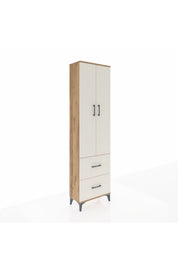 Arges Dolap 2 Raflı 2 Çekmeceli Tek Askılı 60x30x221 - S29M034V7A