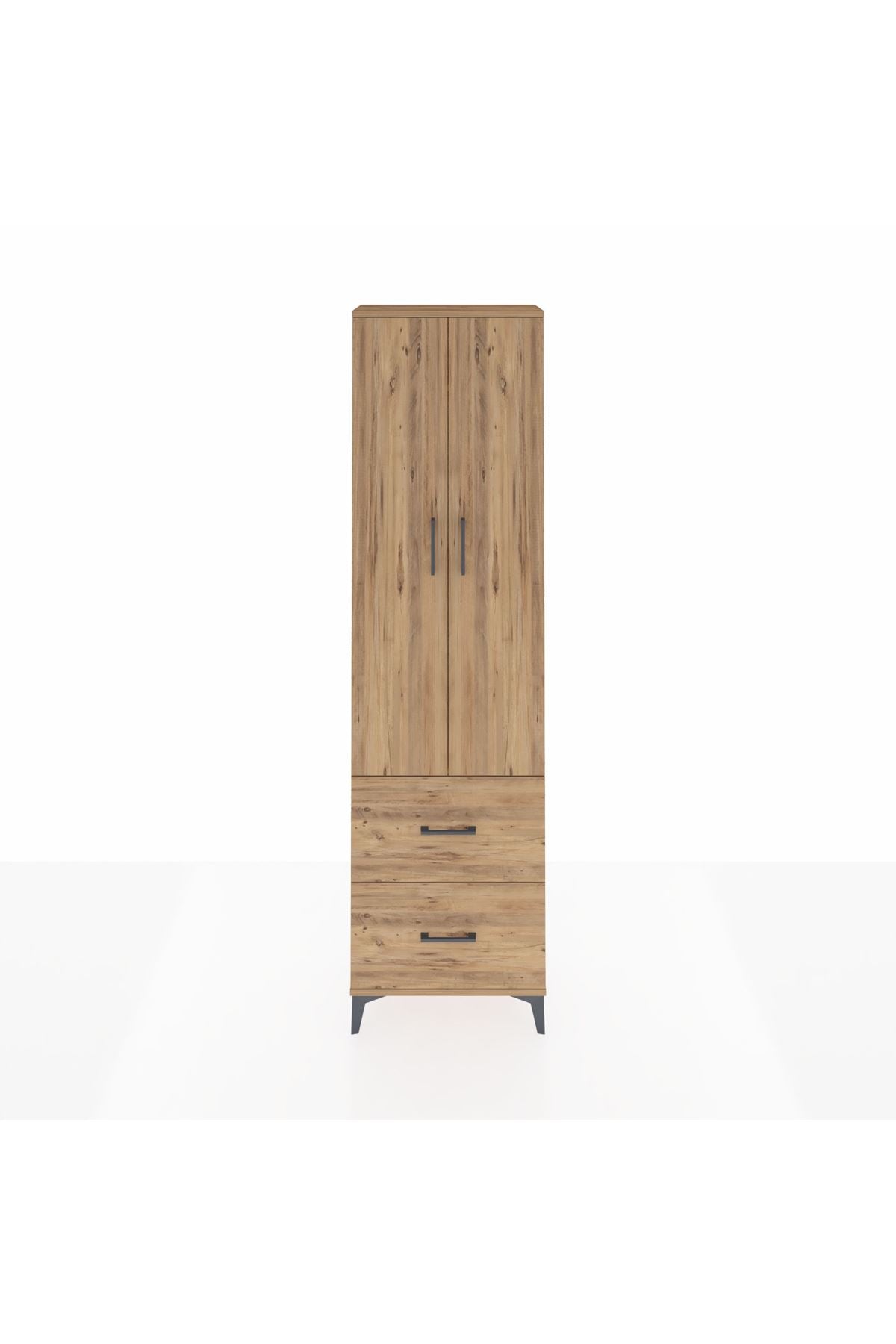 Arges Dolap 2 Raflı 2 Çekmeceli Tek Askılı 60x30x221 - S29M034V9A