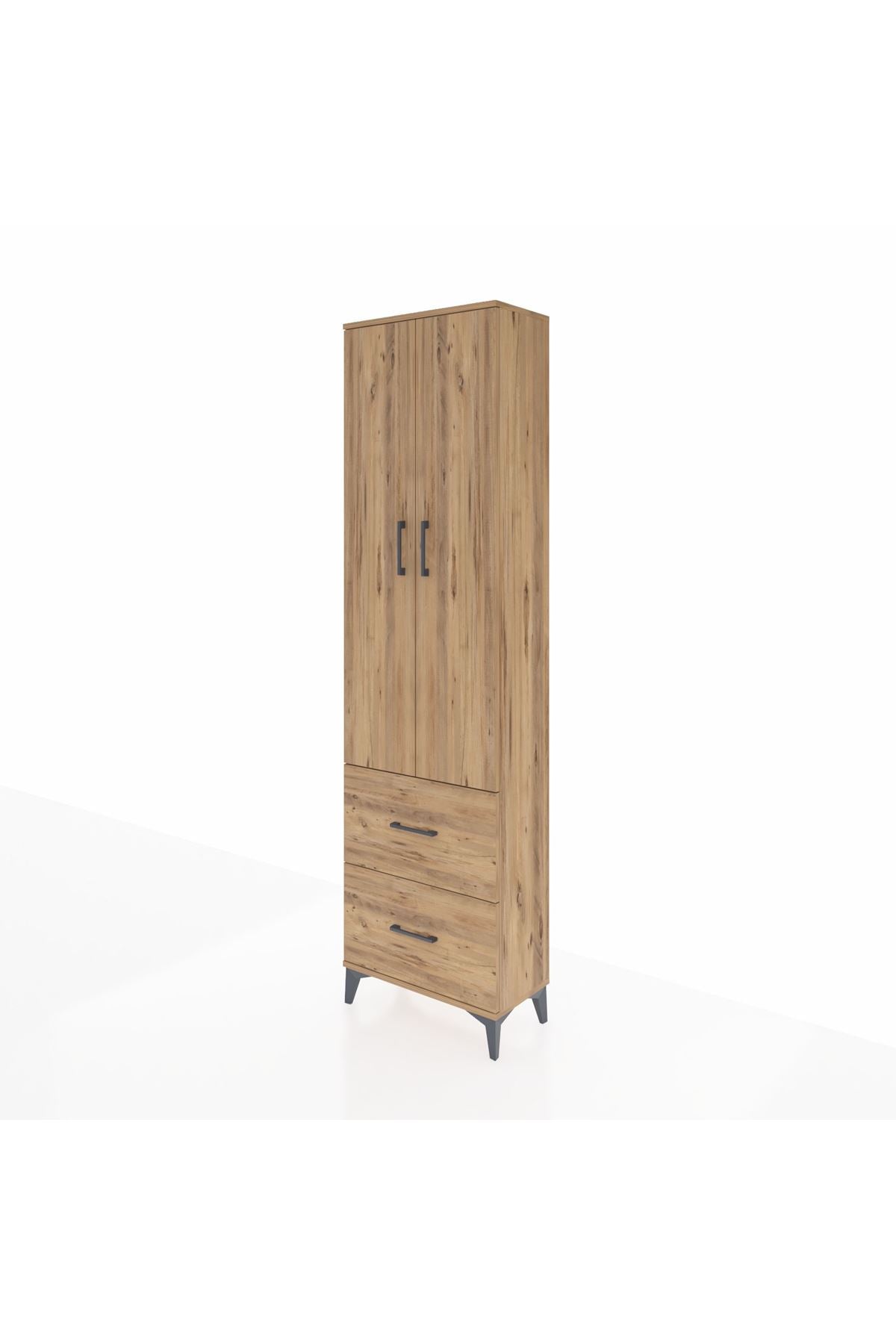 Arges Dolap 2 Raflı 2 Çekmeceli Tek Askılı 60x30x221 - S29M034V9A