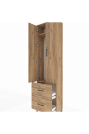 Arges Dolap 2 Raflı 2 Çekmeceli Tek Askılı 60x30x221 - S29M034V9A