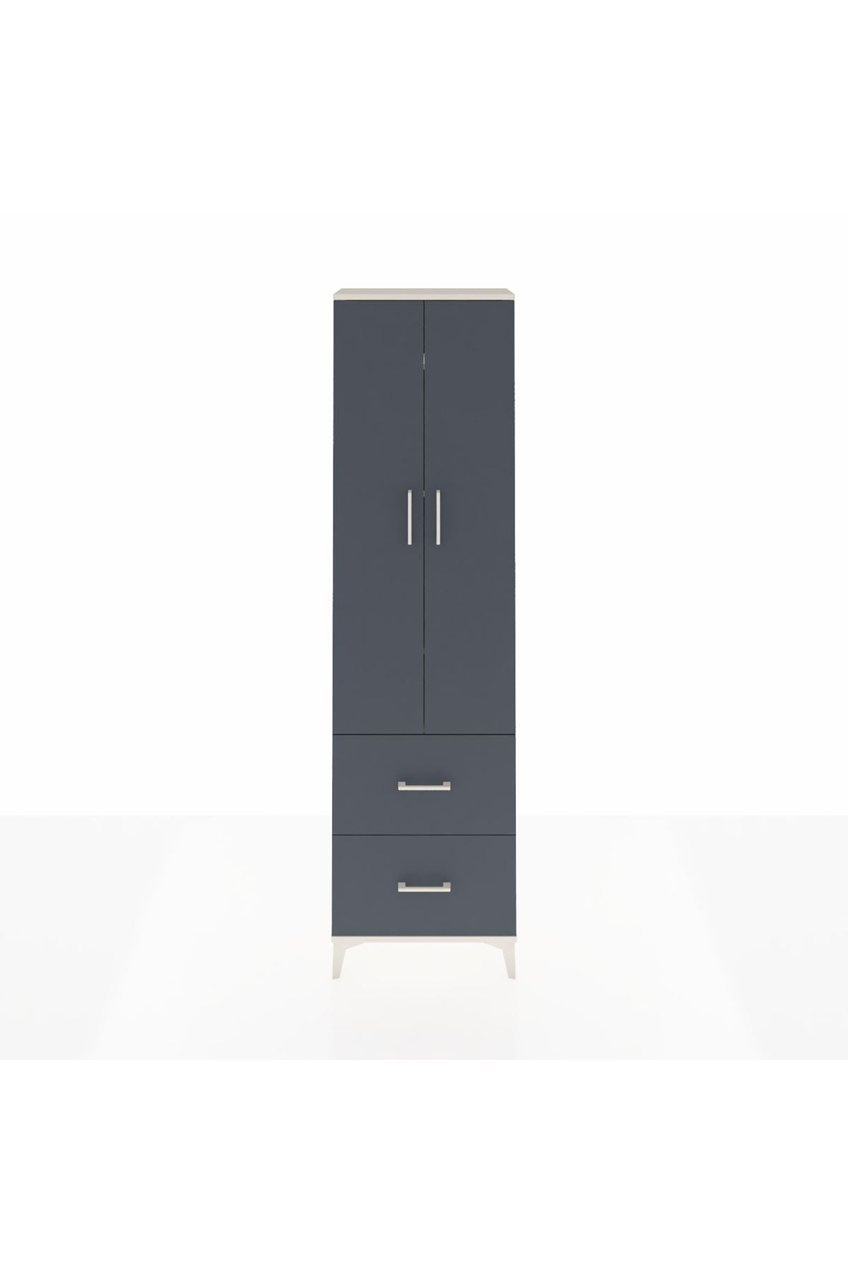 Arges Dolap 4 Raflı 2 Çekmeceli 2 Kapaklı 60x30x221 - S29M035V2A