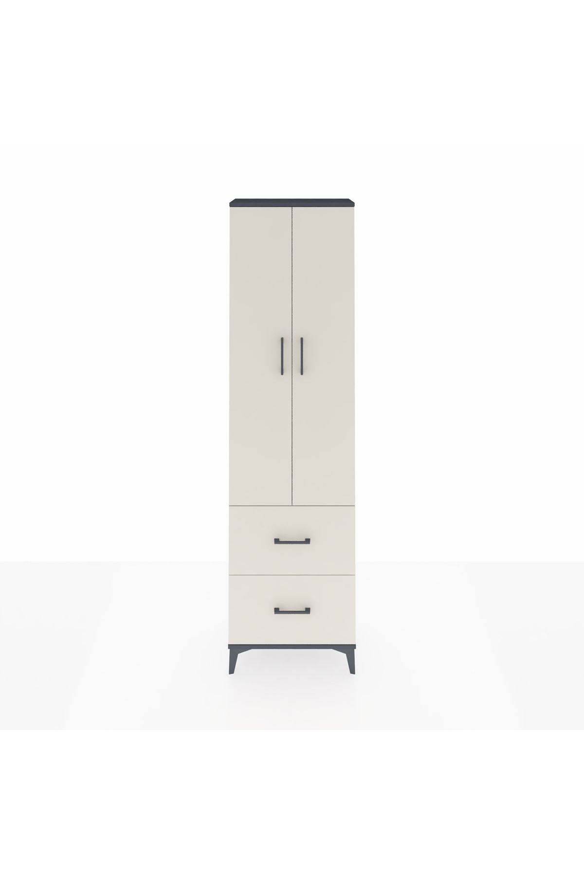 Arges Dolap 4 Raflı 2 Çekmeceli 2 Kapaklı 60x30x221 - S29M035V4A