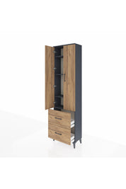 Arges Dolap 4 Raflı 2 Çekmeceli 2 Kapaklı 60x30x221 - S29M035V6A