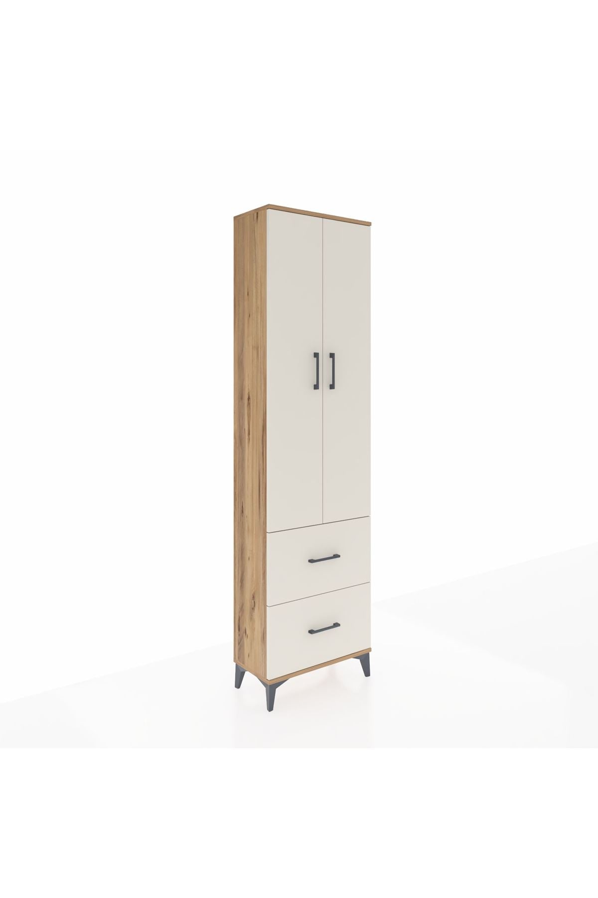 Arges Dolap 4 Raflı 2 Çekmeceli 2 Kapaklı 60x30x221 - S29M035V7A