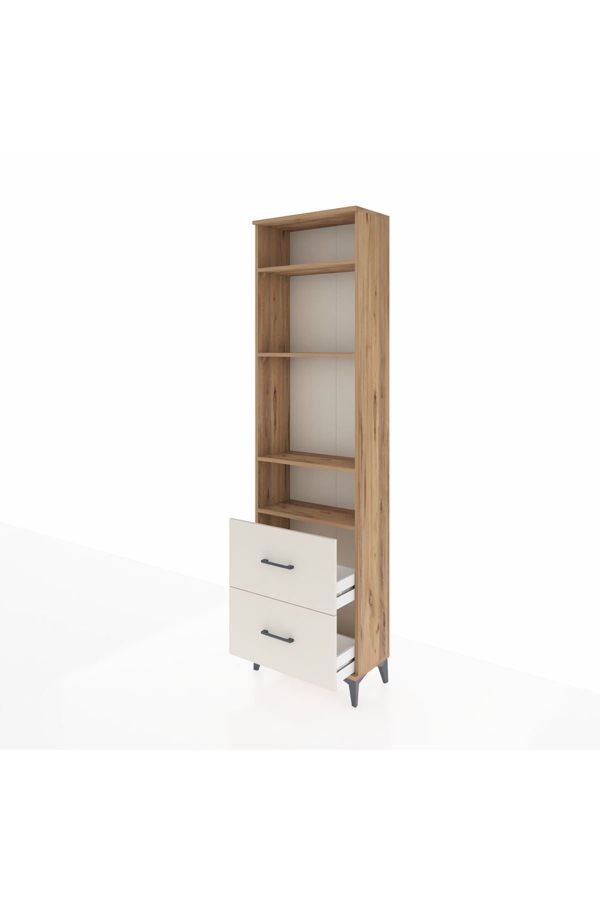 Arges Dolap 4 Raflı 2 Çekmeceli 60x30x221 - S29M036V7A