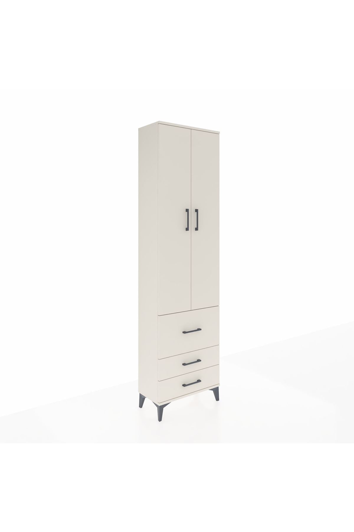 Arges Dolap 2 Raflı 3 Çekmeceli Tek Askılı 60x30x221 - S29M037V1A