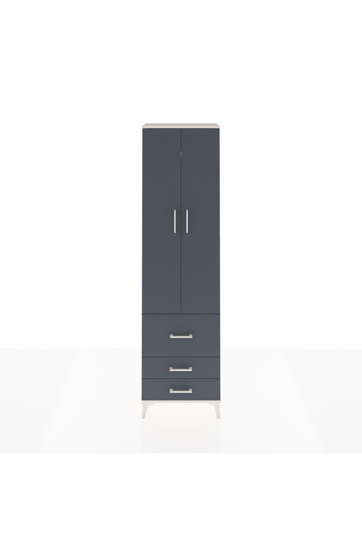 Arges Dolap 2 Raflı 3 Çekmeceli Tek Askılı 60x30x221 - S29M037V2A