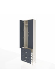 Arges Dolap 2 Raflı 3 Çekmeceli Tek Askılı 60x30x221 - S29M037V2A