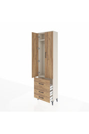 Arges Dolap 2 Raflı 3 Çekmeceli Tek Askılı 60x30x221 - S29M037V3A