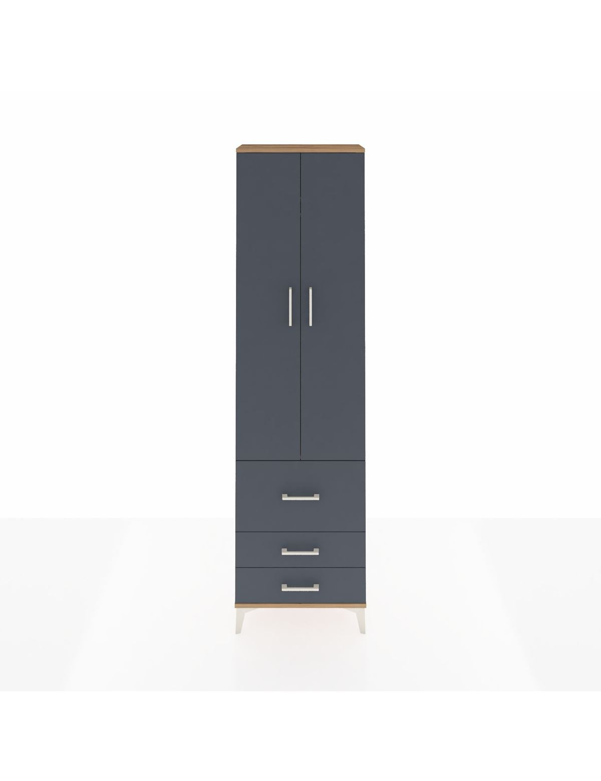 Arges Dolap 2 Raflı 3 Çekmeceli Tek Askılı 60x30x221 - S29M037V8A