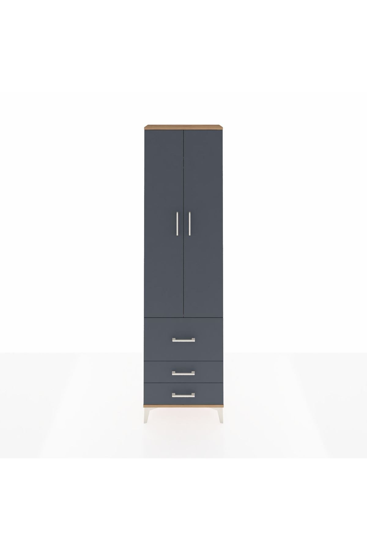 Arges Dolap 2 Raflı 3 Çekmeceli Tek Askılı 60x30x221 - S29M037V8A