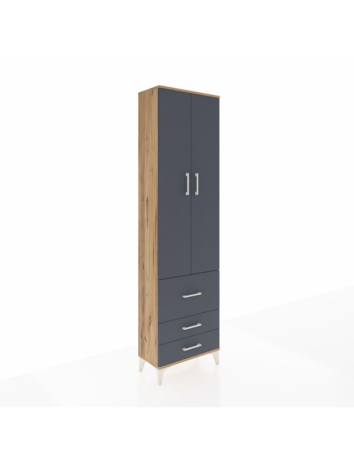 Arges Dolap 2 Raflı 3 Çekmeceli Tek Askılı 60x30x221 - S29M037V8A