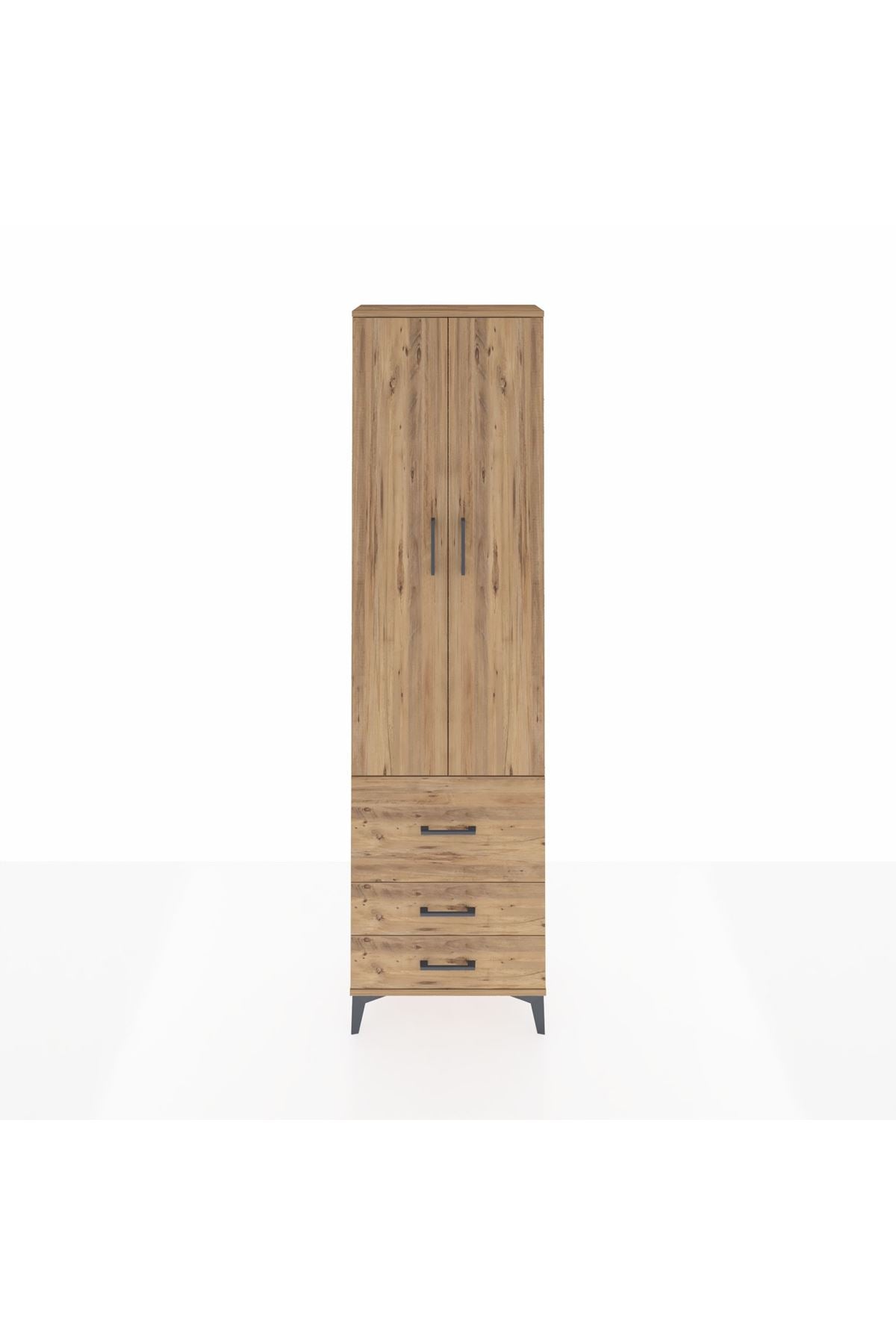 Arges Dolap 2 Raflı 3 Çekmeceli Tek Askılı 60x30x221 - S29M037V9A
