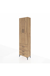 Arges Dolap 2 Raflı 3 Çekmeceli Tek Askılı 60x30x221 - S29M037V9A