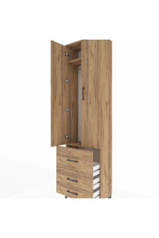 Arges Dolap 2 Raflı 3 Çekmeceli Tek Askılı 60x30x221 - S29M037V9A