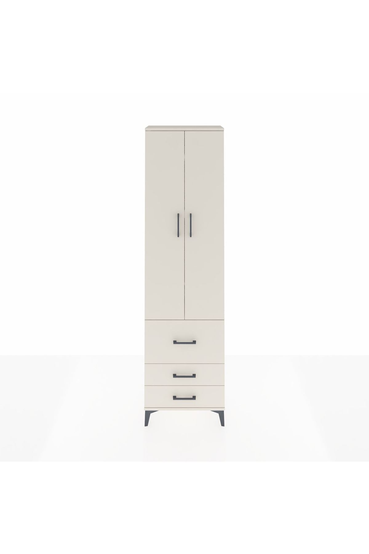 Arges Dolap 4 Raflı 3 Çekmeceli 2 Kapaklı 60x30x221 - S29M038V1A