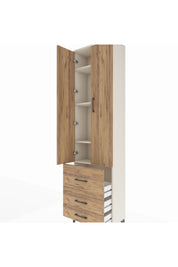 Arges Dolap 4 Raflı 3 Çekmeceli 2 Kapaklı 60x30x221 - S29M038V3A