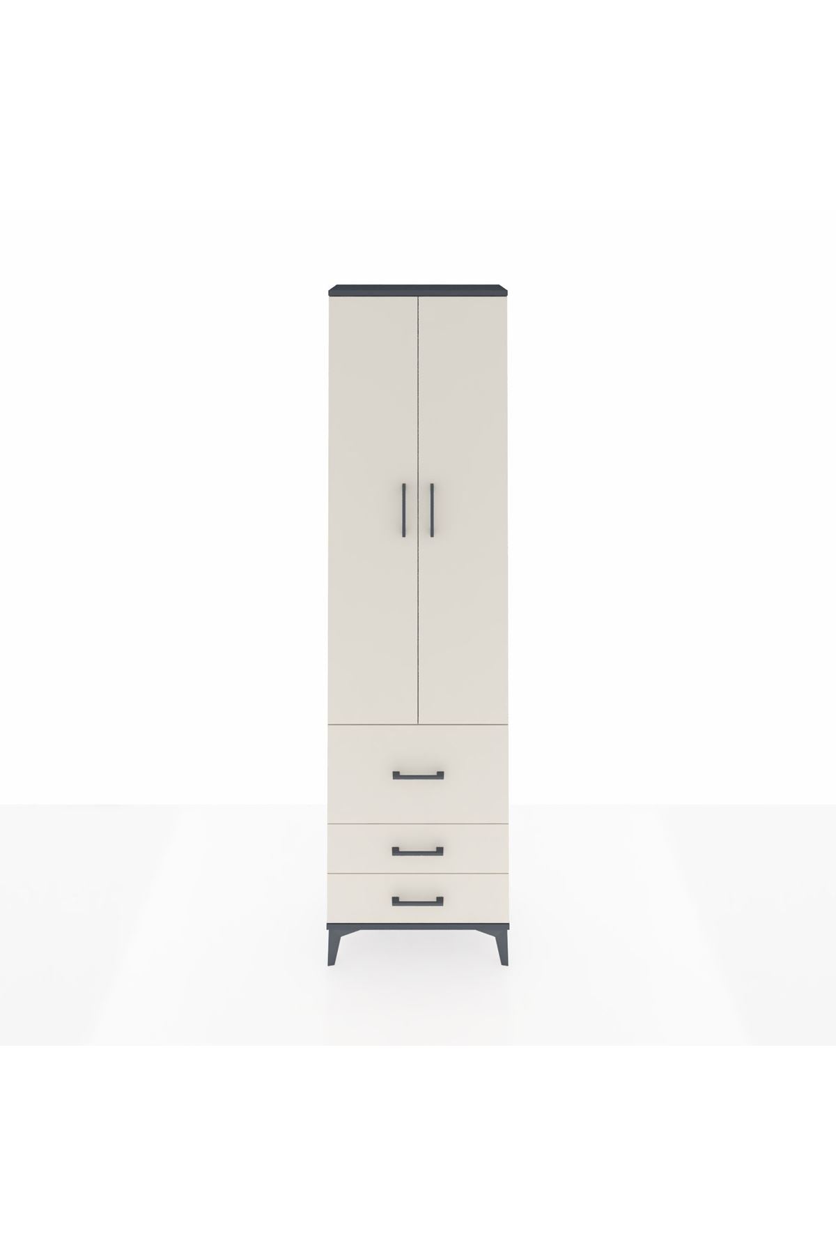 Arges Dolap 4 Raflı 3 Çekmeceli 2 Kapaklı 60x30x221 - S29M038V4A