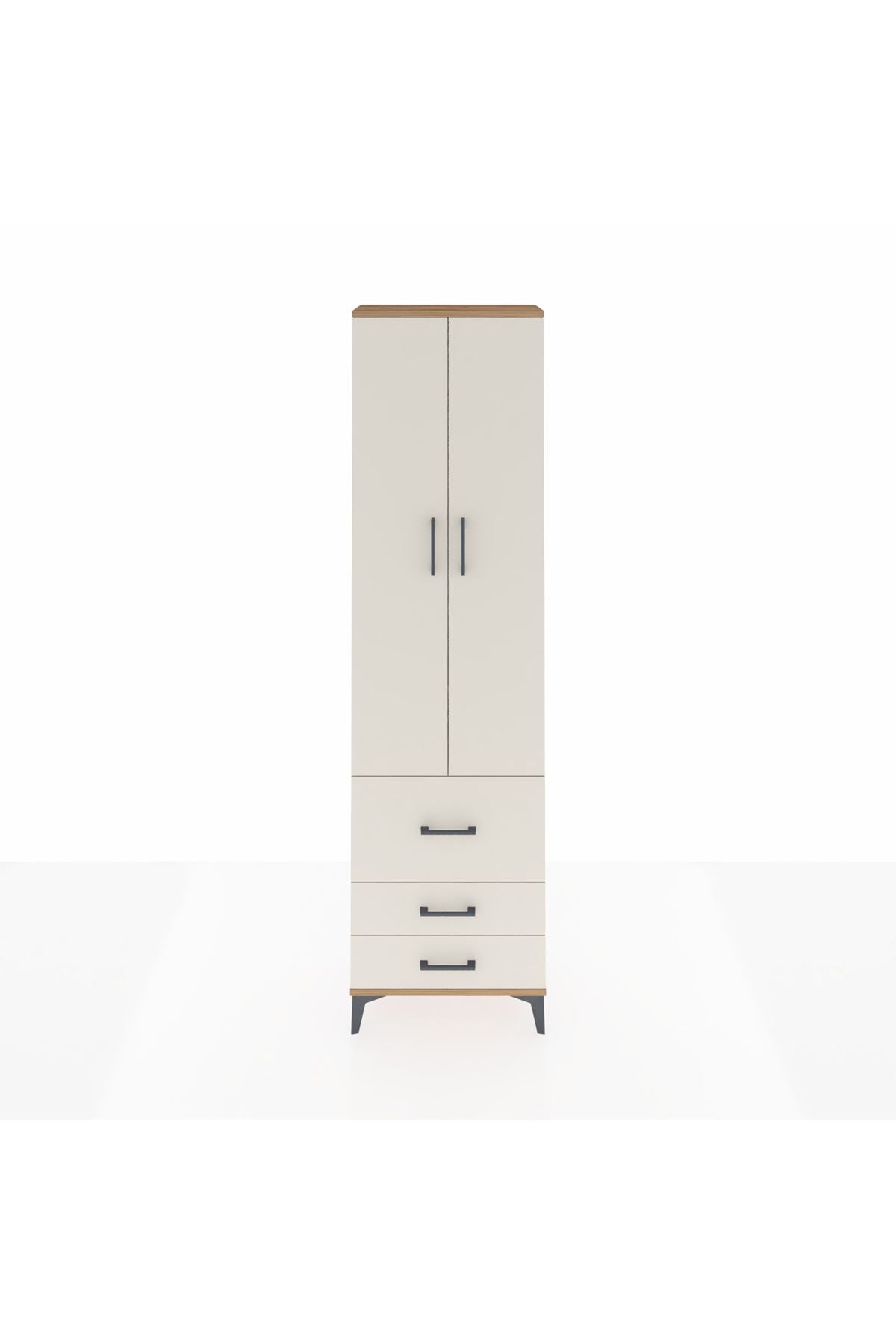 Arges Dolap 4 Raflı 3 Çekmeceli 2 Kapaklı 60x30x221 - S29M038V7A