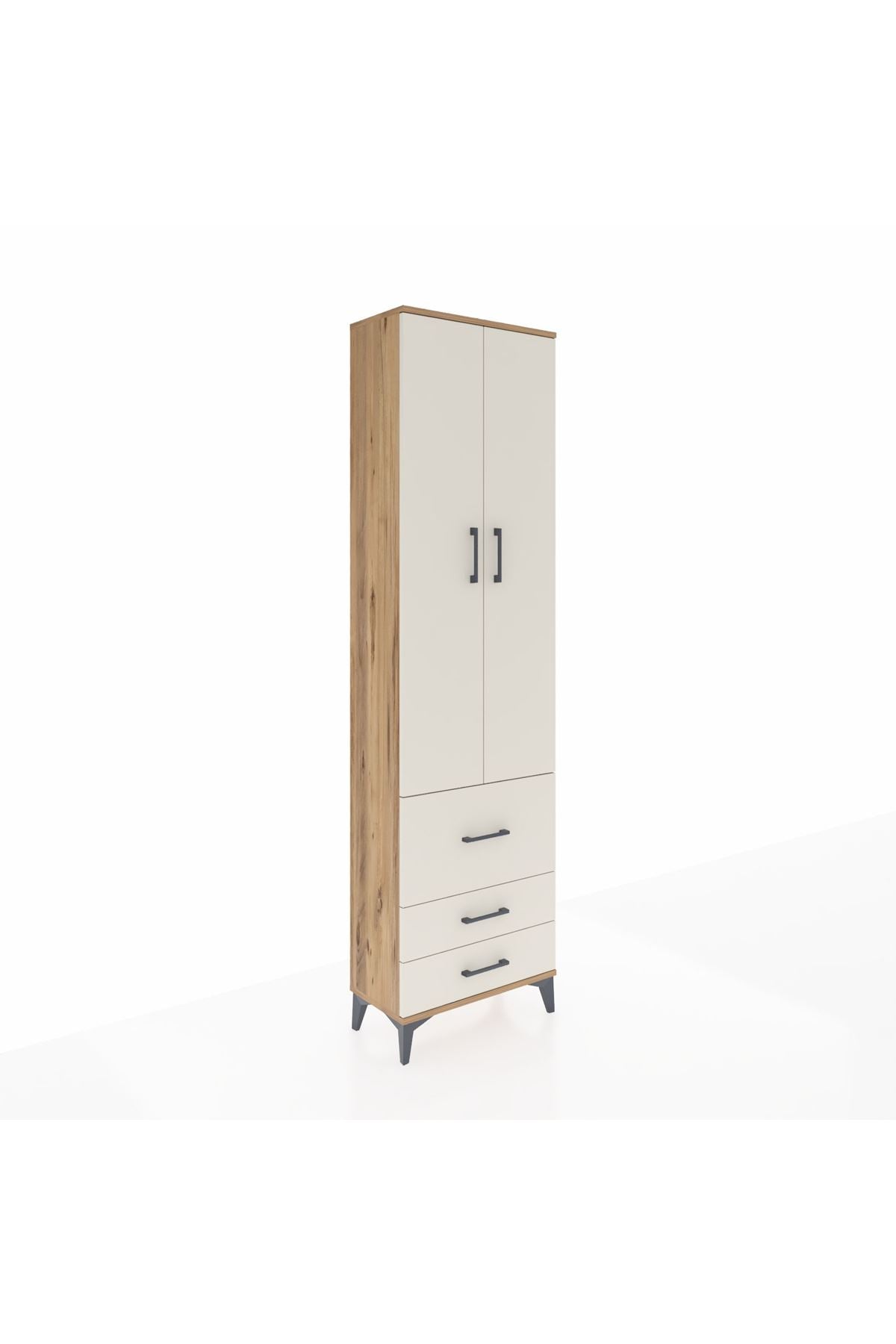 Arges Dolap 4 Raflı 3 Çekmeceli 2 Kapaklı 60x30x221 - S29M038V7A