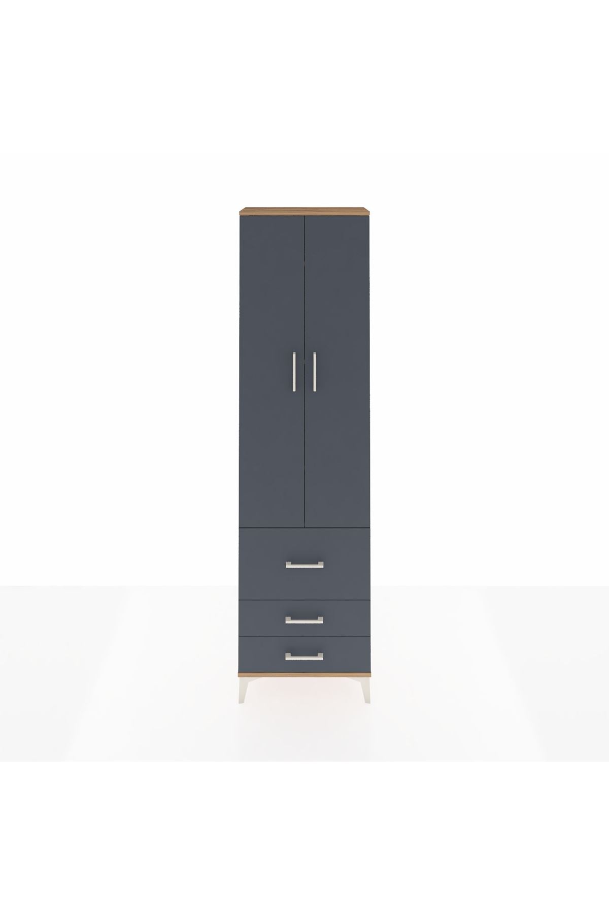 Arges Dolap 4 Raflı 3 Çekmeceli 2 Kapaklı 60x30x221 - S29M038V8A