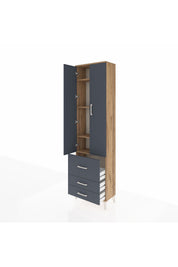 Arges Dolap 4 Raflı 3 Çekmeceli 2 Kapaklı 60x30x221 - S29M038V8A