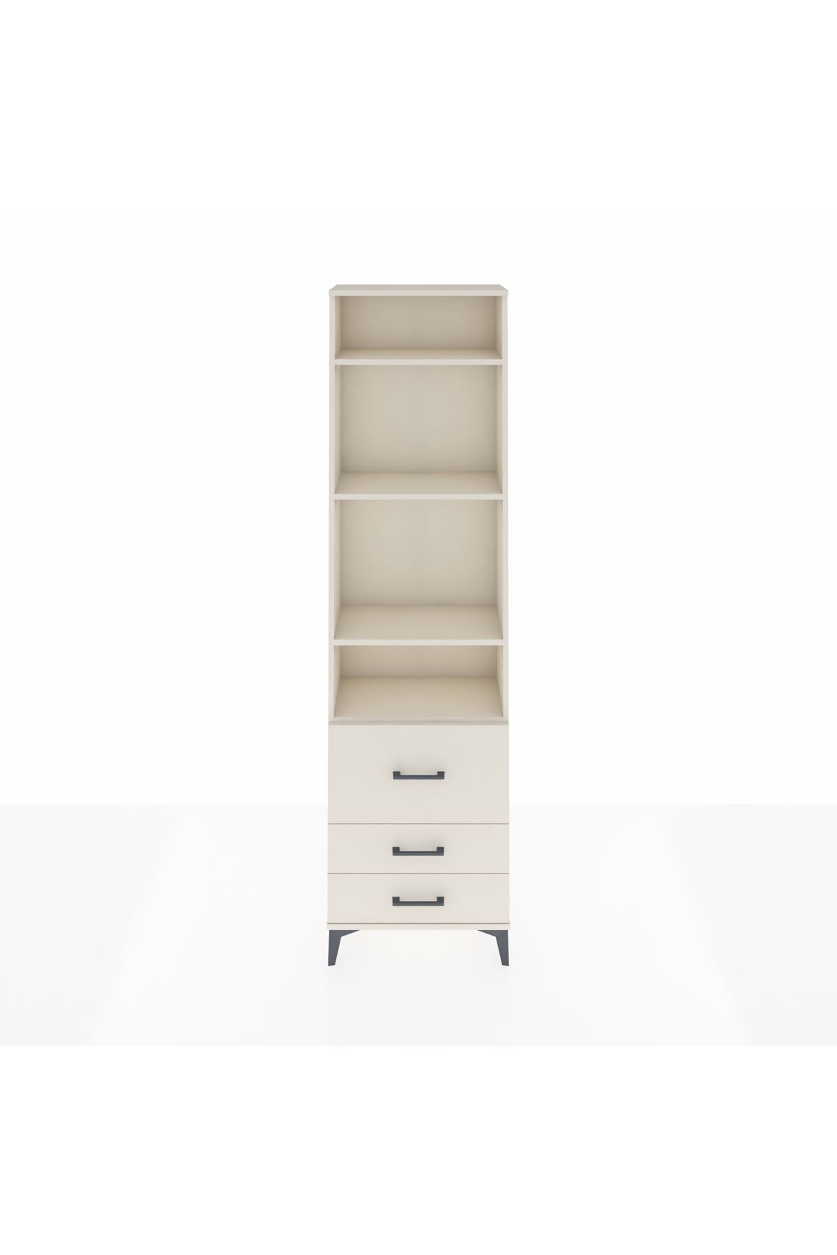 Arges Dolap 4 Raflı 3 Çekmeceli 60x30x221 - S29M039V1A