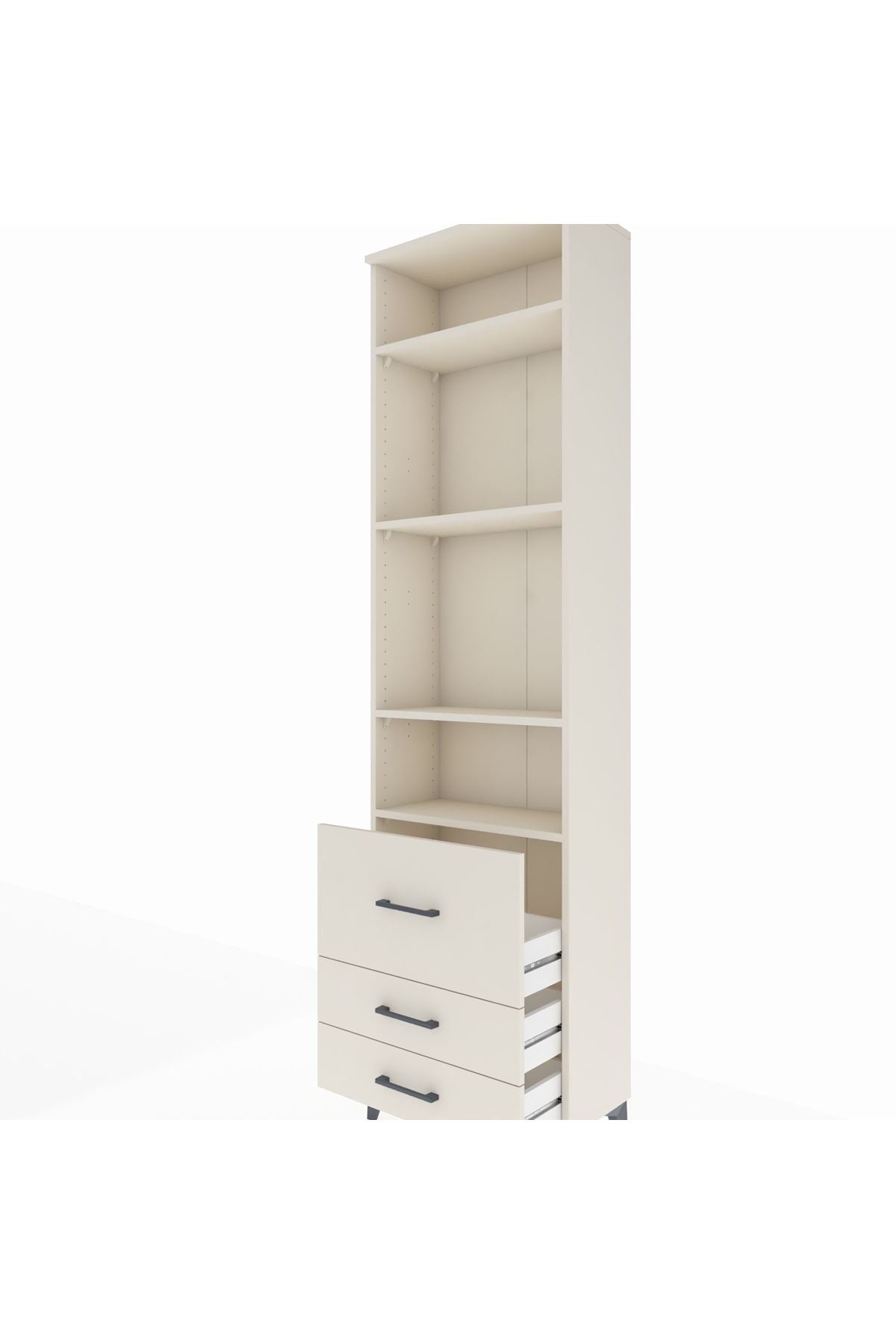 Arges Dolap 4 Raflı 3 Çekmeceli 60x30x221 - S29M039V1A