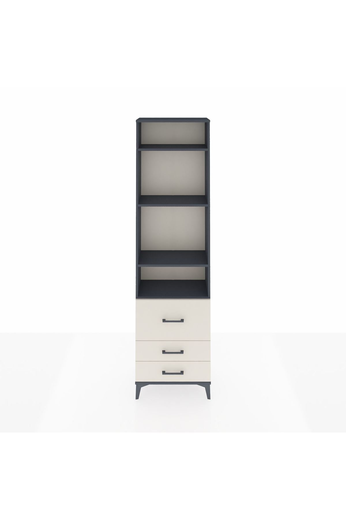 Arges Dolap 4 Raflı 3 Çekmeceli 60x30x221 - S29M039V4A