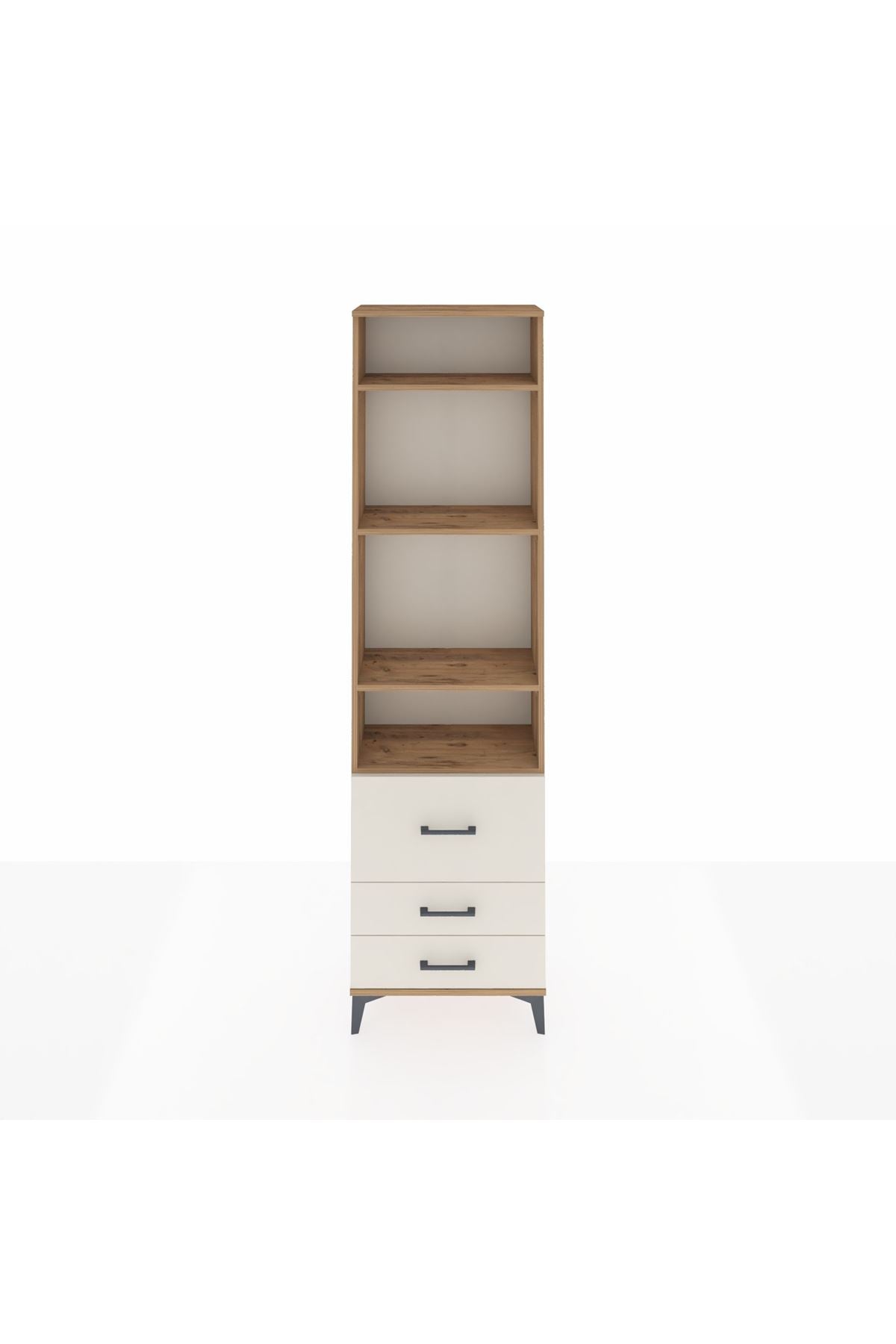 Arges Dolap 4 Raflı 3 Çekmeceli 60x30x221 - S29M039V7A