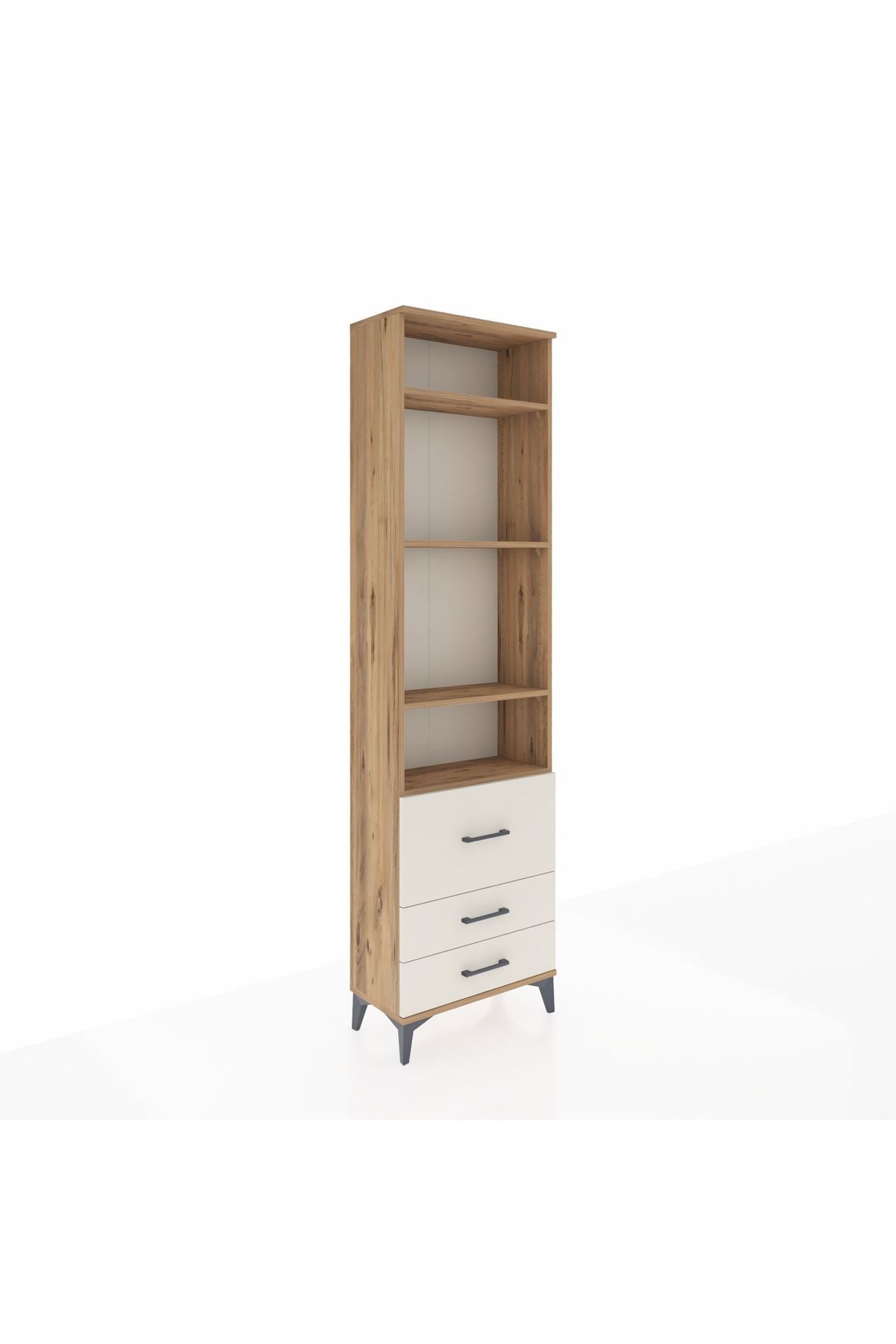 Arges Dolap 4 Raflı 3 Çekmeceli 60x30x221 - S29M039V7A