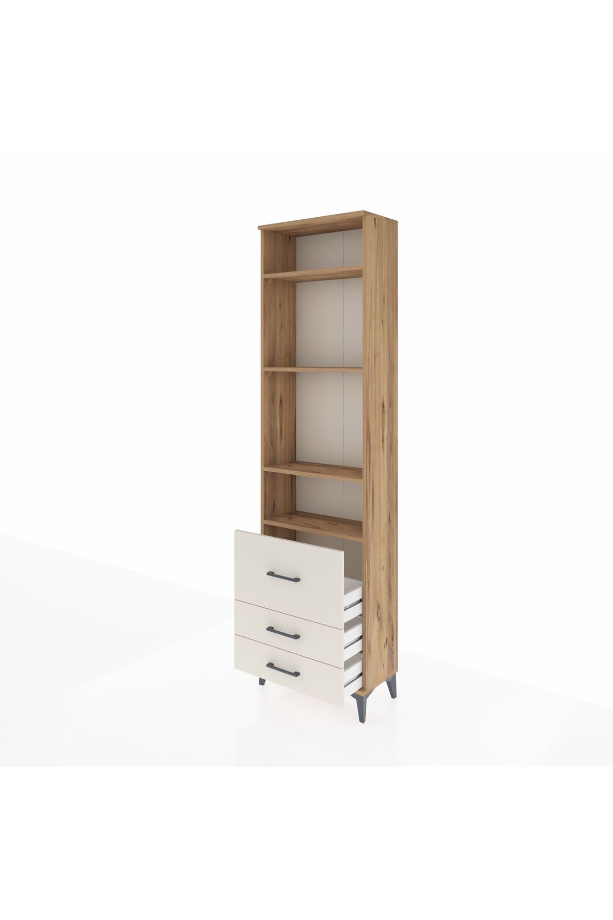Arges Dolap 4 Raflı 3 Çekmeceli 60x30x221 - S29M039V7A