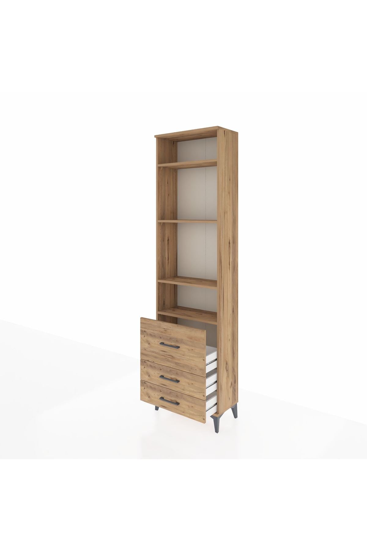 Arges Dolap 4 Raflı 3 Çekmeceli 60x30x221 - S29M039V9A