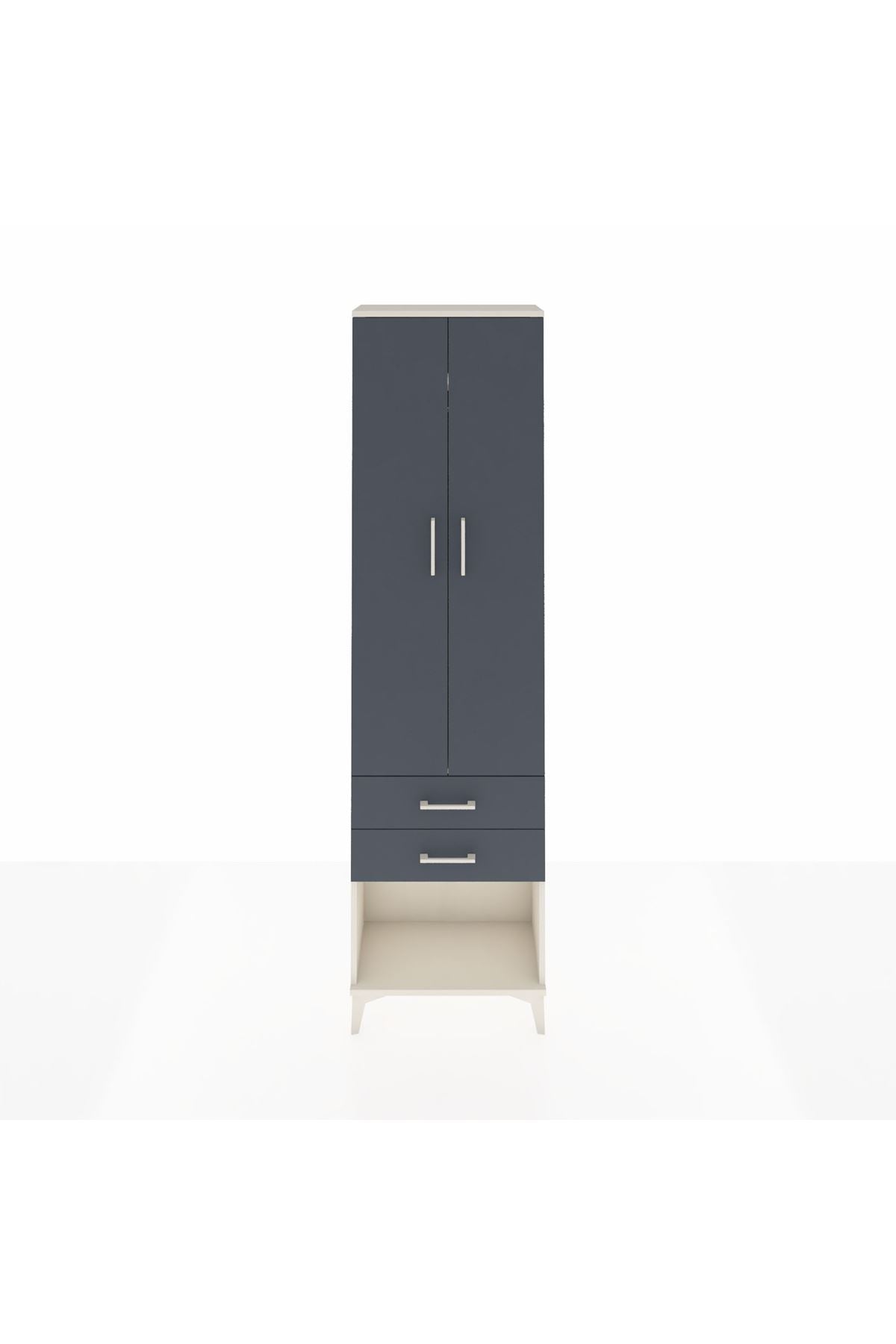 Arges Dolap 2 Raflı 2 Çekmeceli Tek Askılı 60x30x221 - S29M040V2A