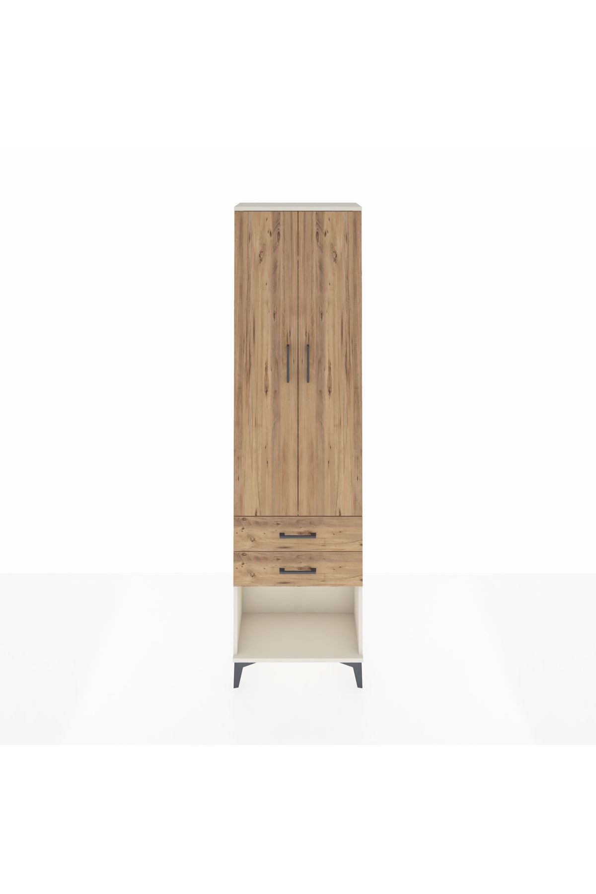 Arges Dolap 2 Raflı 2 Çekmeceli Tek Askılı 60x30x221 - S29M040V3A