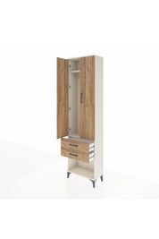 Arges Dolap 2 Raflı 2 Çekmeceli Tek Askılı 60x30x221 - S29M040V3A