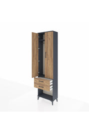 Arges Dolap 2 Raflı 2 Çekmeceli Tek Askılı 60x30x221 - S29M040V6A