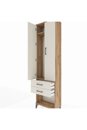 Arges Dolap 2 Raflı 2 Çekmeceli Tek Askılı 60x30x221 - S29M040V7A