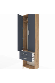 Arges Dolap 2 Raflı 2 Çekmeceli Tek Askılı 60x30x221 - S29M040V8A