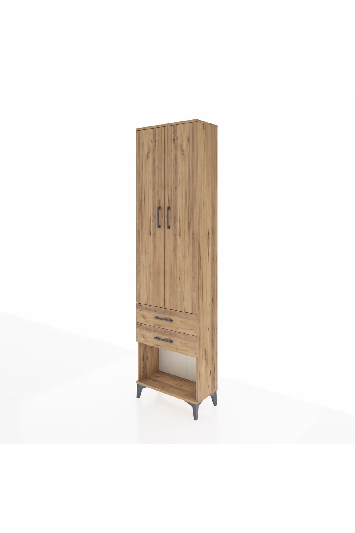 Arges Dolap 2 Raflı 2 Çekmeceli Tek Askılı 60x30x221 - S29M040V9A