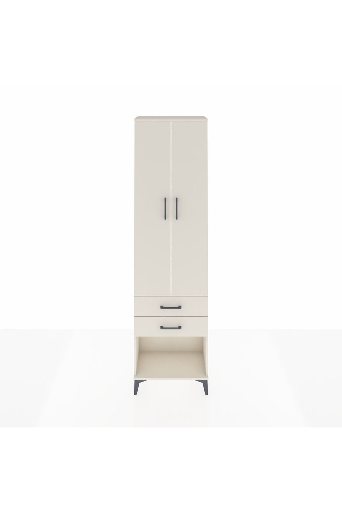 Arges Dolap 4 Raflı 2 Çekmeceli 2 Kapaklı 60x30x221 - S29M041V1A