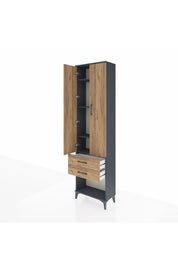 Arges Dolap 4 Raflı 2 Çekmeceli 2 Kapaklı 60x30x221 - S29M041V6A