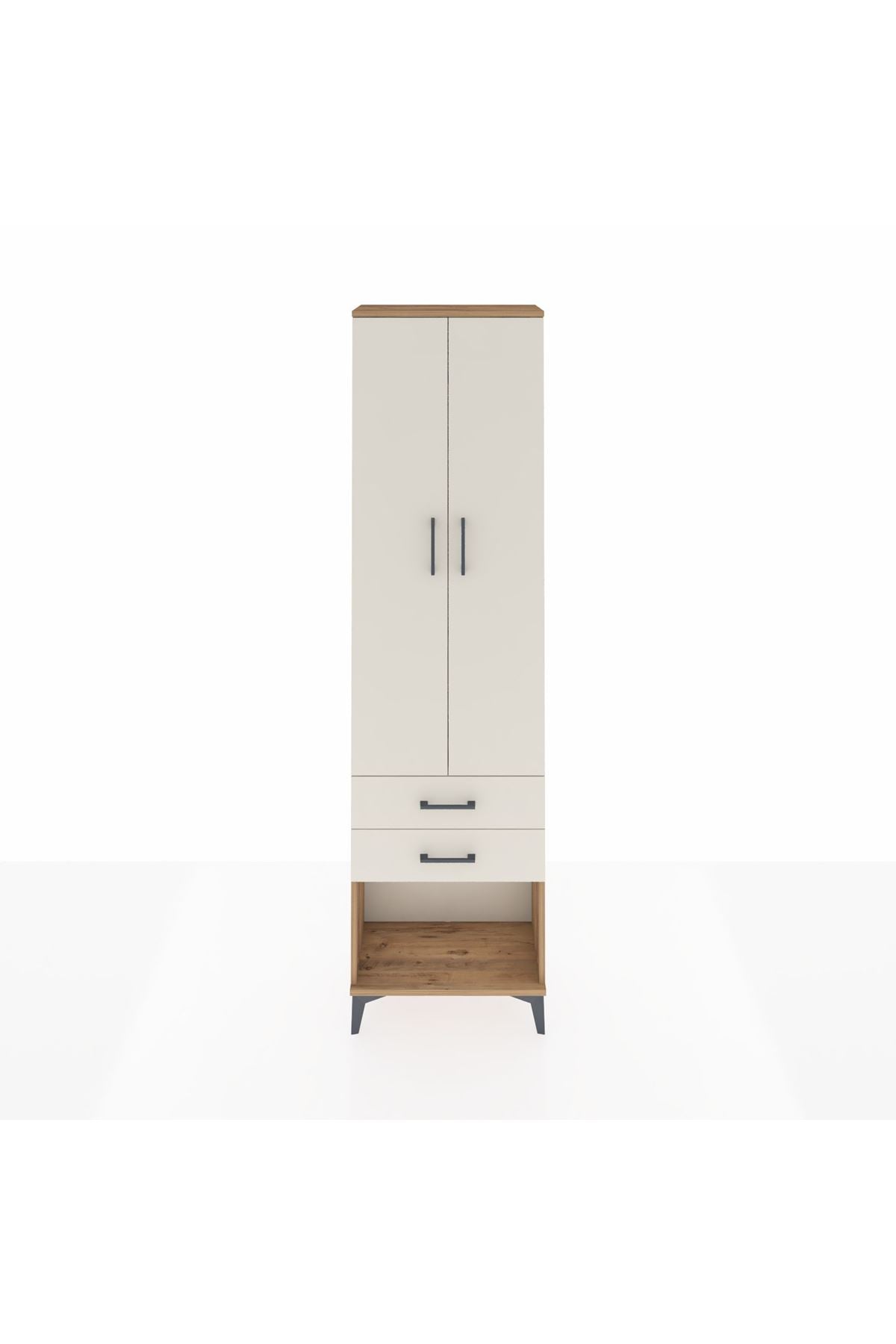 Arges Dolap 4 Raflı 2 Çekmeceli 2 Kapaklı 60x30x221 - S29M041V7A