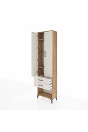 Arges Dolap 4 Raflı 2 Çekmeceli 2 Kapaklı 60x30x221 - S29M041V7A