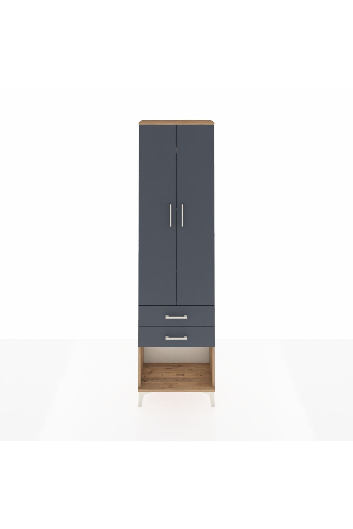 Arges Dolap 4 Raflı 2 Çekmeceli 2 Kapaklı 60x30x221 - S29M041V8A